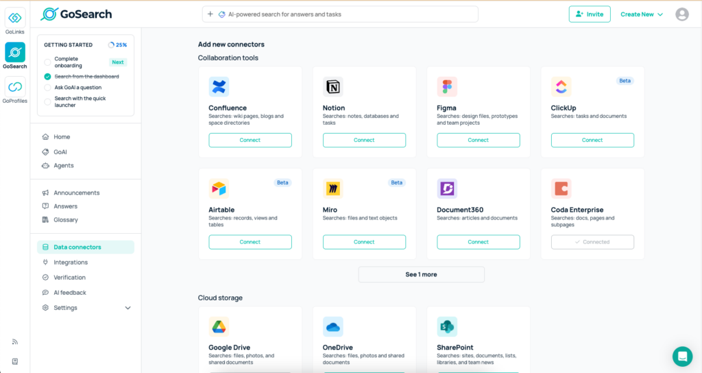 gosearch data connectors